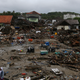 Tsunami damage in Sumur, Indonesia.